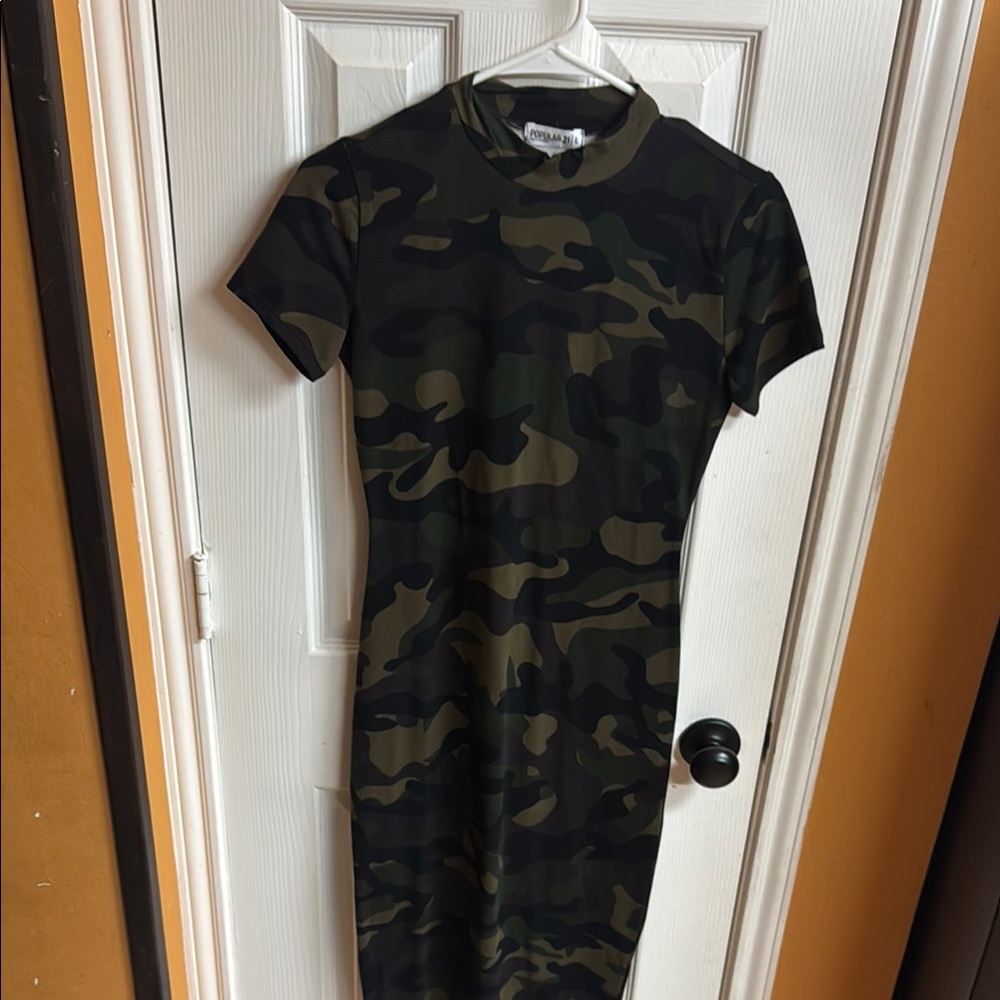 Camo Print Bodycon Dress
